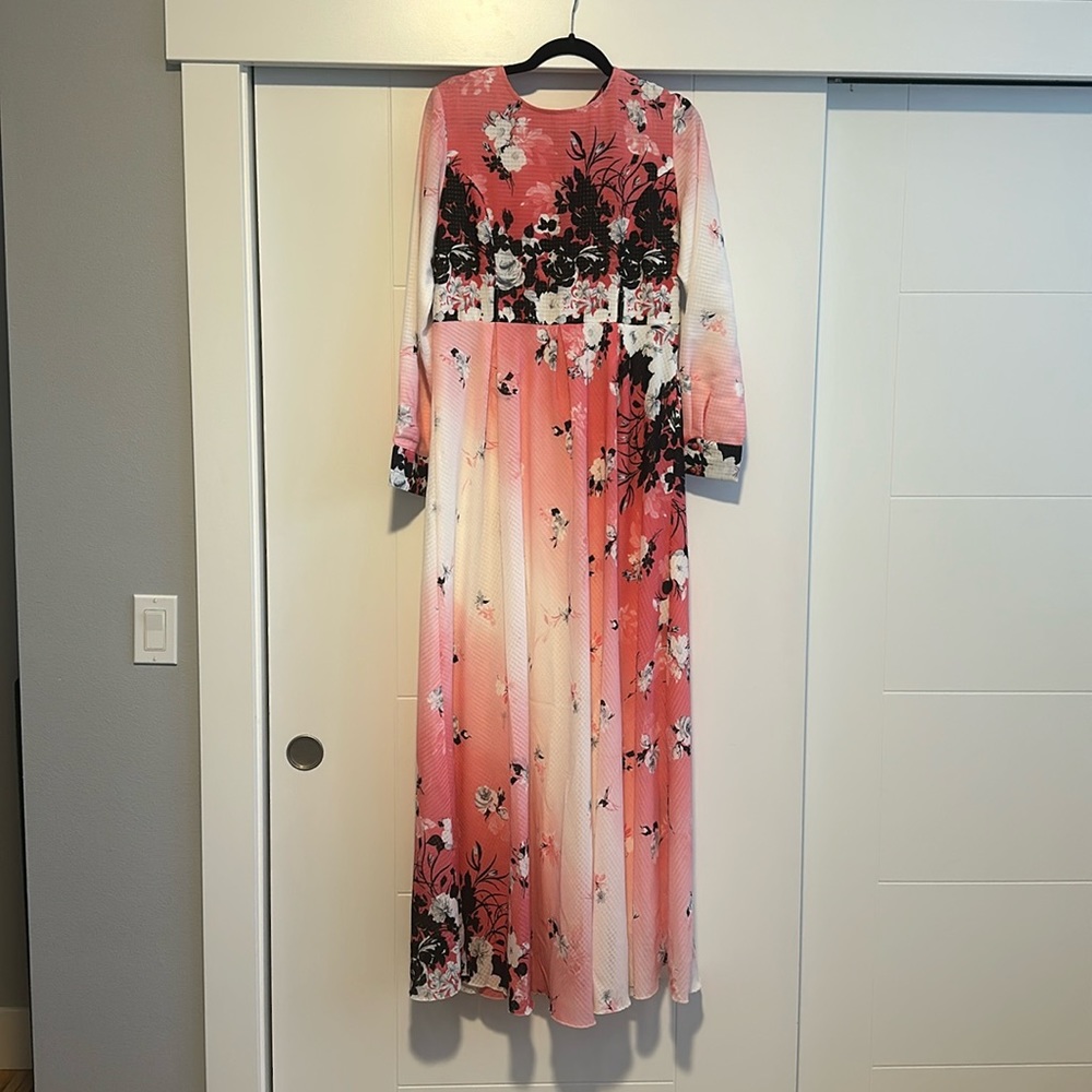GULBEN Modest High Neck Long Sleeve Dress